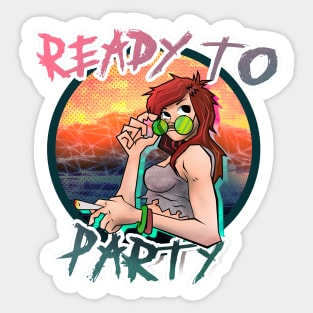 Ready to Party Sticker